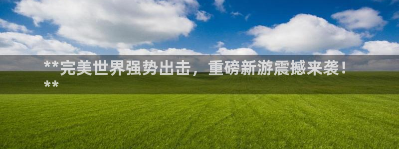 新城平台注册公司流程视频：**完美世界强势出击，重磅新游震撼来袭！
**